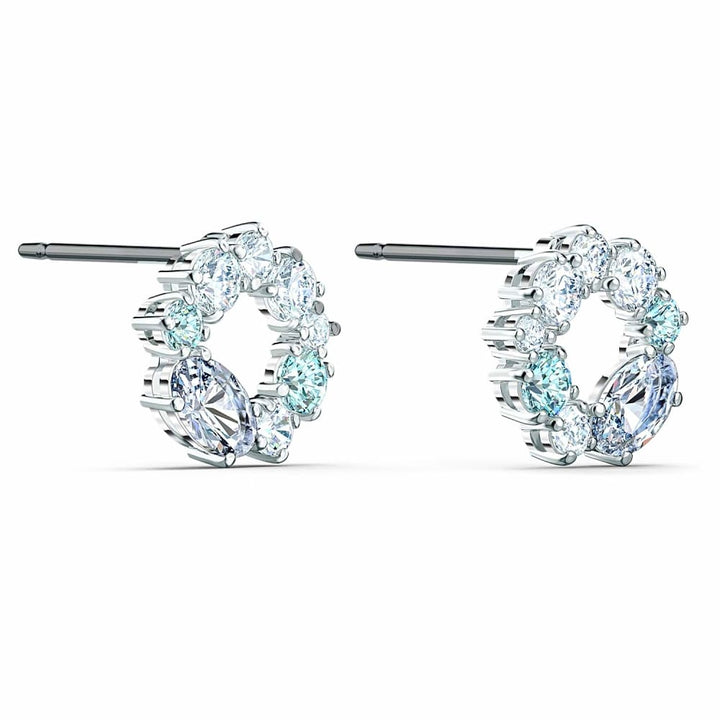 Swarovski Attract Circular Stud Earrings - Blue 5570943 - View 3