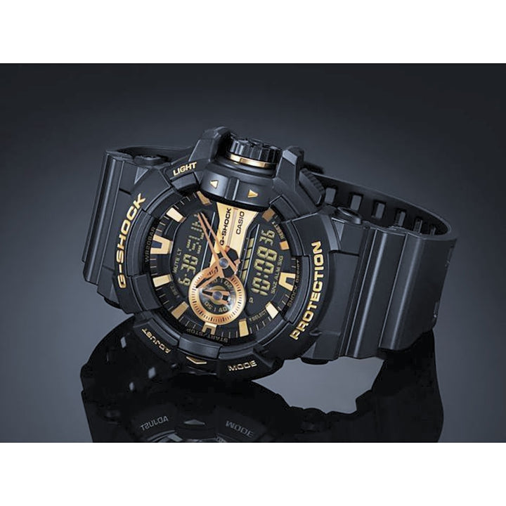 Casio G-Shock GA400GB-1A9 Bold Black & Gold Watch - View 2