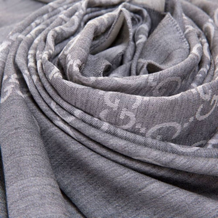 Gucci Grey Wool-Silk Scarf 165904-3G646-1400 - View 3