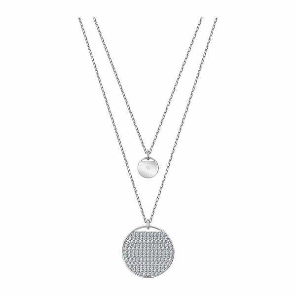 Swarovski Ginger Layered Pendant - Rhodium & Crystal 5389047 - View 1