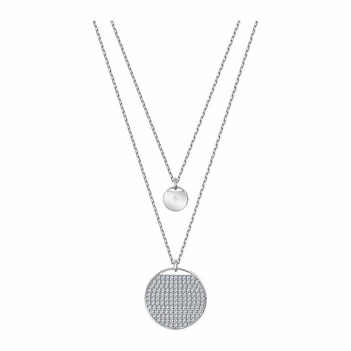 Swarovski Ginger Layered Pendant - Rhodium & Crystal 5389047 - View 1