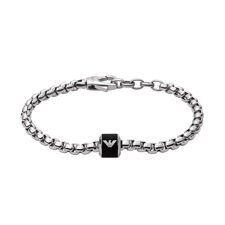 Emporio Armani Black & Stainless Steel Bracelet EGS2911040 - View 1