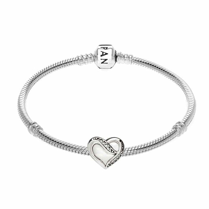 Pandora Heart Charm 791816CZ - Sterling Silver & Cubic Zirconia - View 2