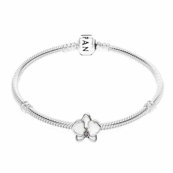 Pandora Orchid Charm 792074EN12 - A Floral Masterpiece - View 3