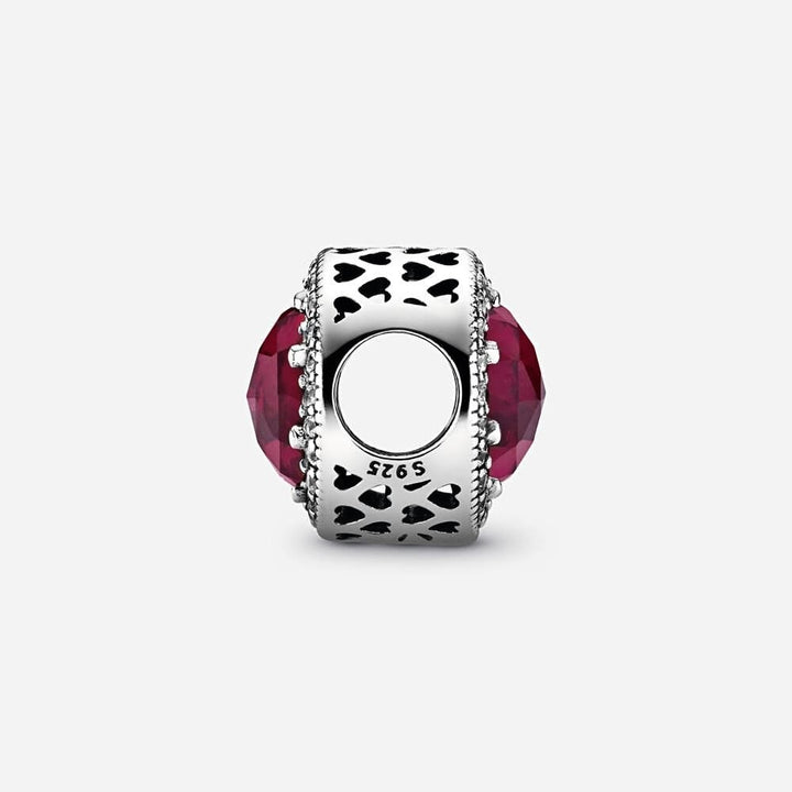 Pandora Cerise Pink Sparkling Charm 791725NCC - View 3