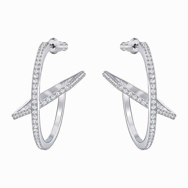 Swarovski Hoop Fever 5352009 Crystal Hoop Earrings - View 1