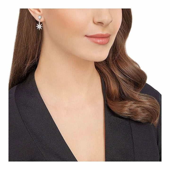 Swarovski Fizzy Earring Jackets: Rhodium & Crystal, Style 5230287 - View 4