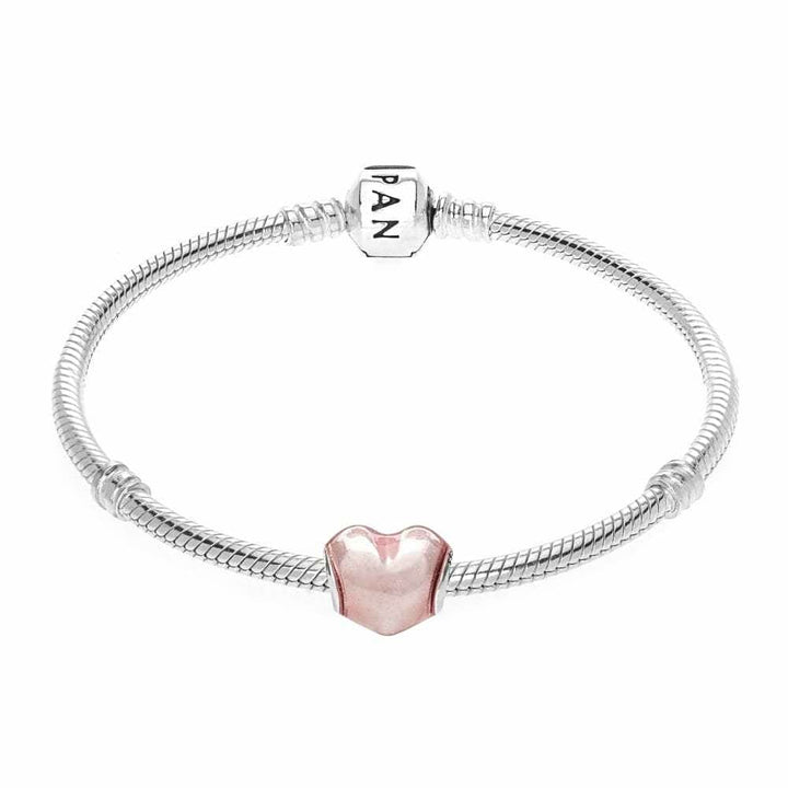 Pandora Glittering Heart Charm 791886EN113 - Pink Glitter - View 2