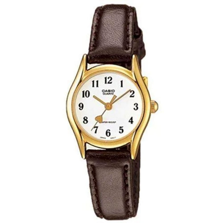 Casio LTP-1094Q-7B5RDF Ladies' Elegant Leather Watch - View 1