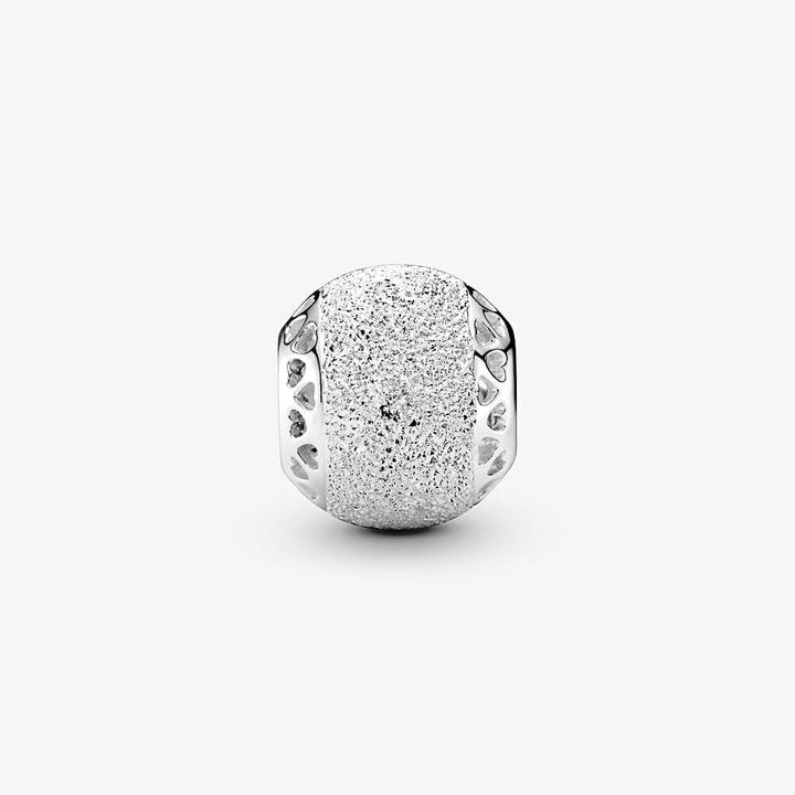 Pandora Glittering Heart Charm 792097 - Sterling Silver Shimmer - View 3