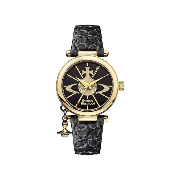 Vivienne Westwood Orb II Black Leather Ladies Watch VV006BKGD - View 1