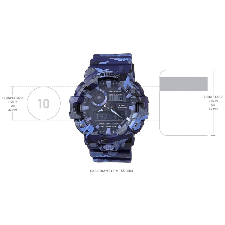 Casio G-Shock GA-700CM-2AER Blue Camo Resin Watch - View 2