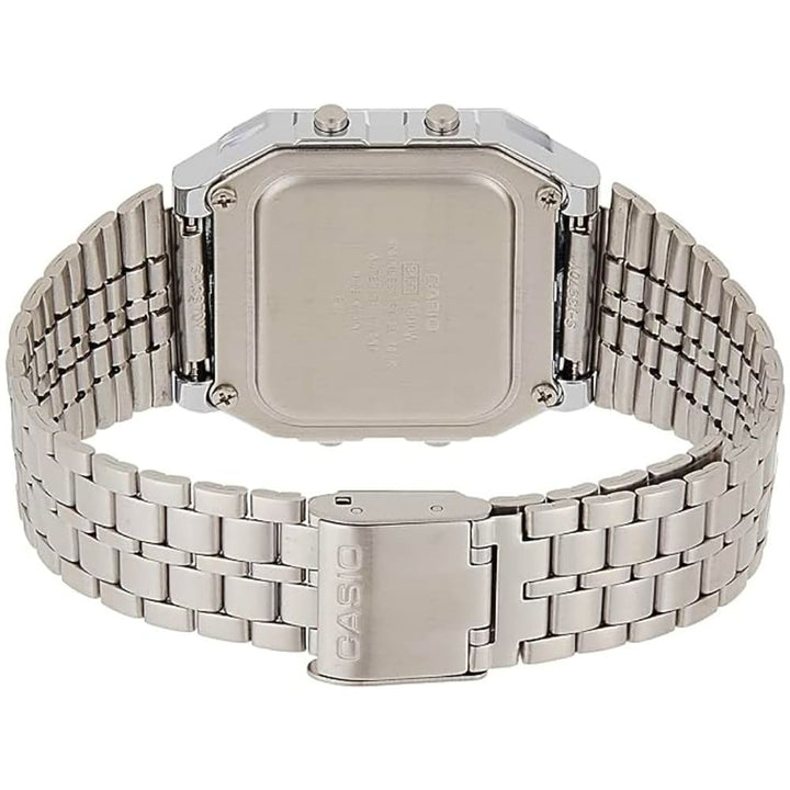 Casio Vintage A500WA-7 Digital Silver Watch - View 2
