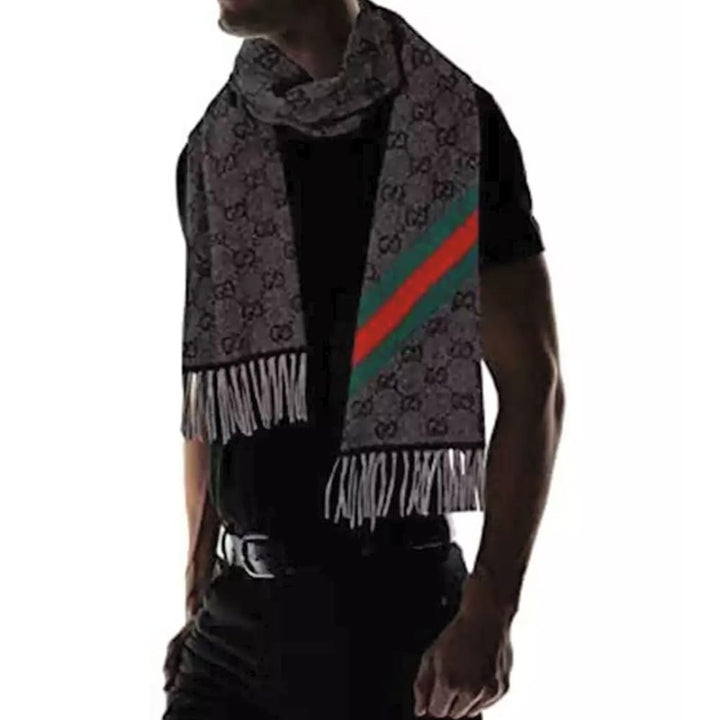 Gucci Lead & Dark Green Wool Scarf 570603-3G200-1466 - View 3