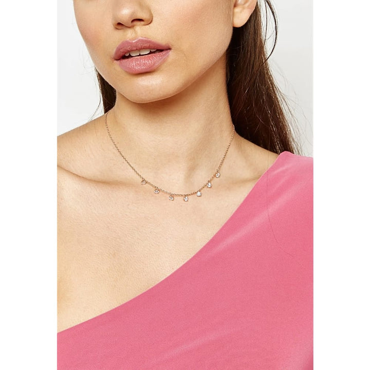 Swarovski Attract Necklace: Rose Gold & White Crystal 5380061 - View 3