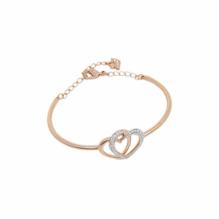 Swarovski Dear Heart Bangle: Rose Gold & Crystal - Model 5194838 - View 3