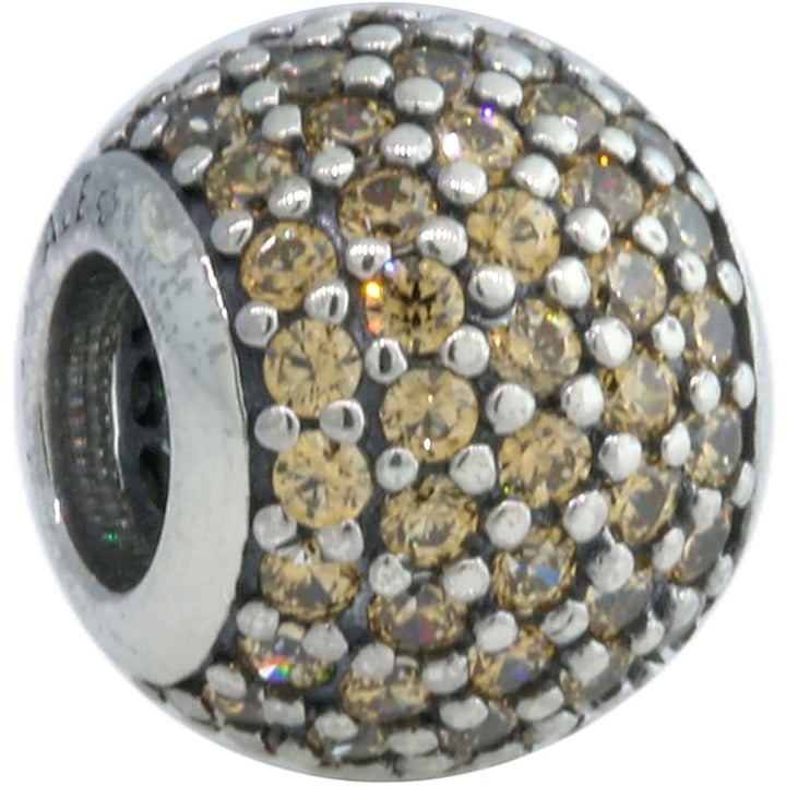 Pandora Golden Pavé Ball Charm 791051FCZ - View 2