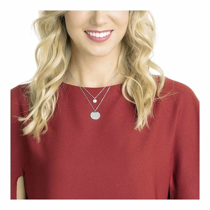 Swarovski Ginger Layered Pendant - Rhodium & Crystal 5389047 - View 4