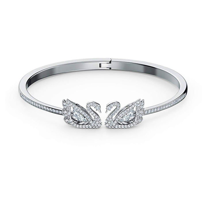 Swarovski Dancing Swan Bangle - Elegant White Crystal, Model 5534850 - View 1