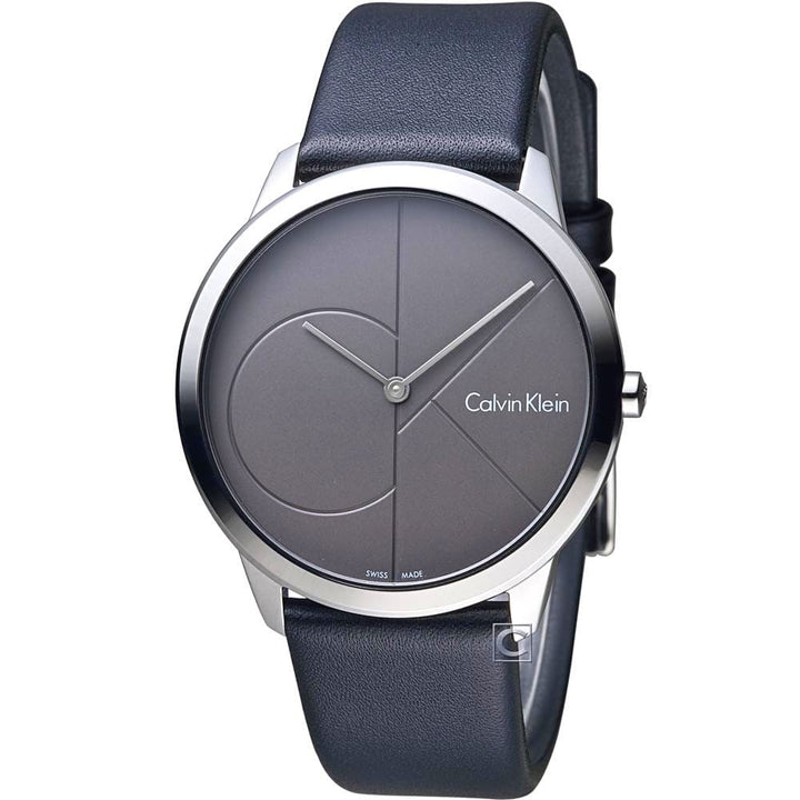Calvin Klein Minimal K3M211C3 Men's Black Leather Watch - View 1