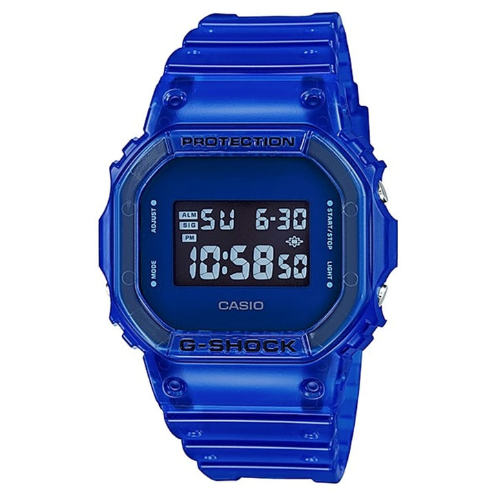 Casio G-Shock DW-5600SB-2DR Tough Solar Blue Resin Watch - View 1