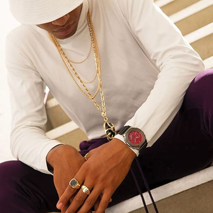Casio G-Shock GM-2100B-4ADR Red Metallic Resin Watch - View 9