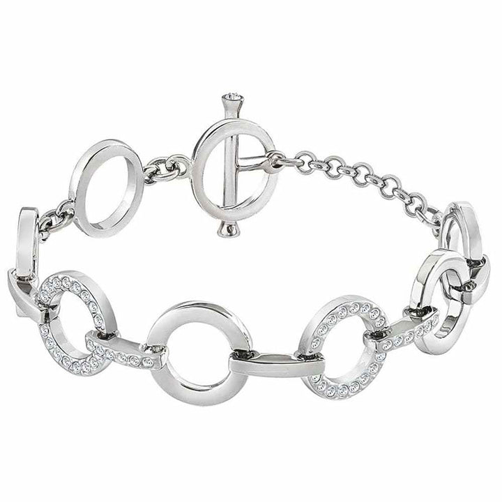 Swarovski Circle Bracelet: Sparkling Clear Crystal Elegance 678223 - View 1