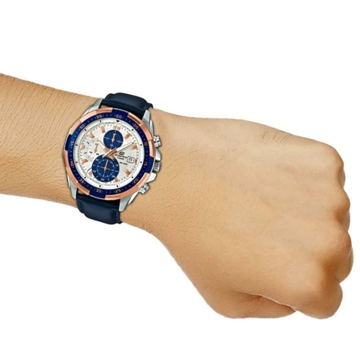 Casio Edifice EFR-539L-7CVUDF Chronograph Watch with Blue Accents - View 2