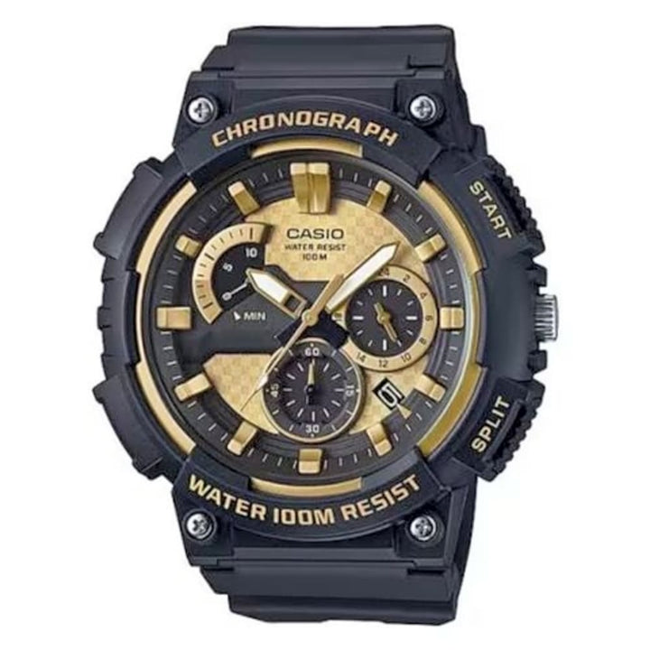 Casio Black & Gold Analog Watch MCW-200H-9A - View 1