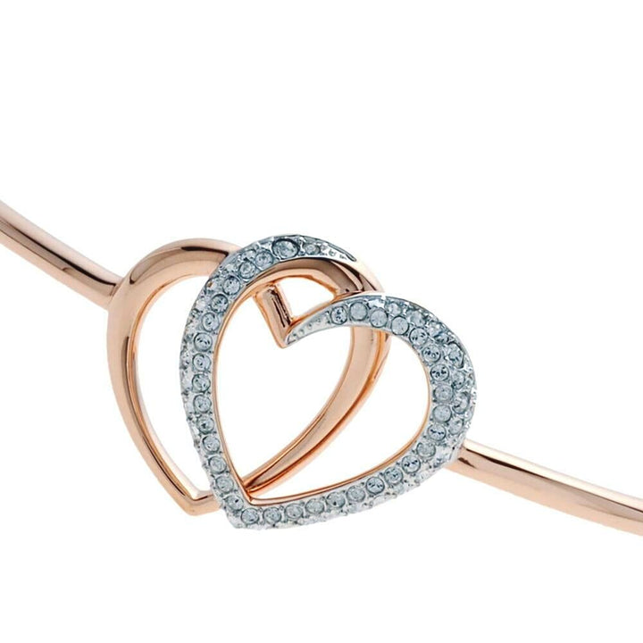 Swarovski Dear Heart Bangle: Rose Gold & Crystal - Model 5194838 - View 2