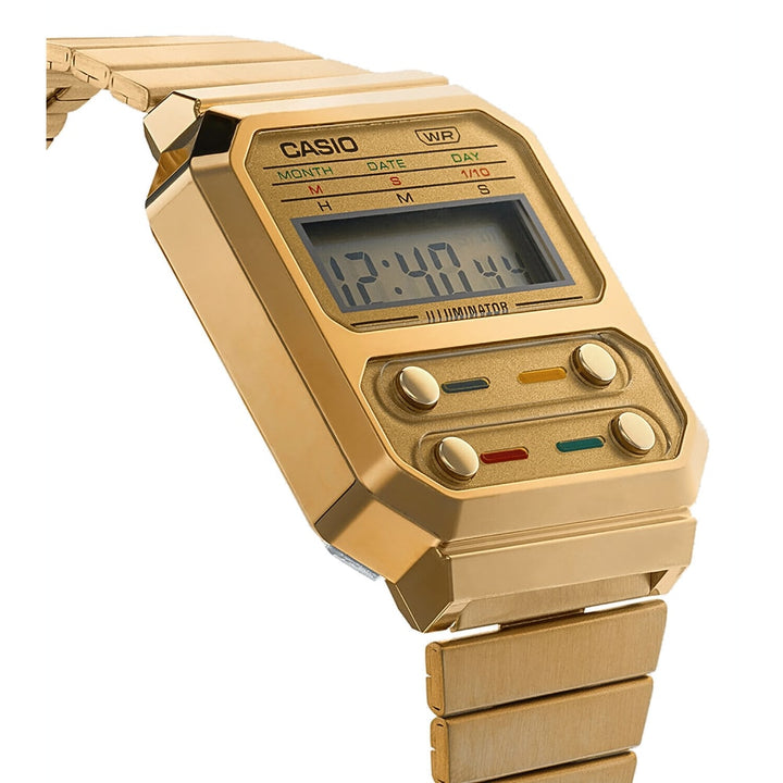 Casio Vintage A100WEG-9AEF Iconic Gold Digital Watch - View 2
