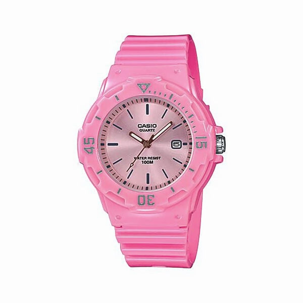 Casio POP LRW-200H-4E4VDF Pink Resin Dive Watch - View 1