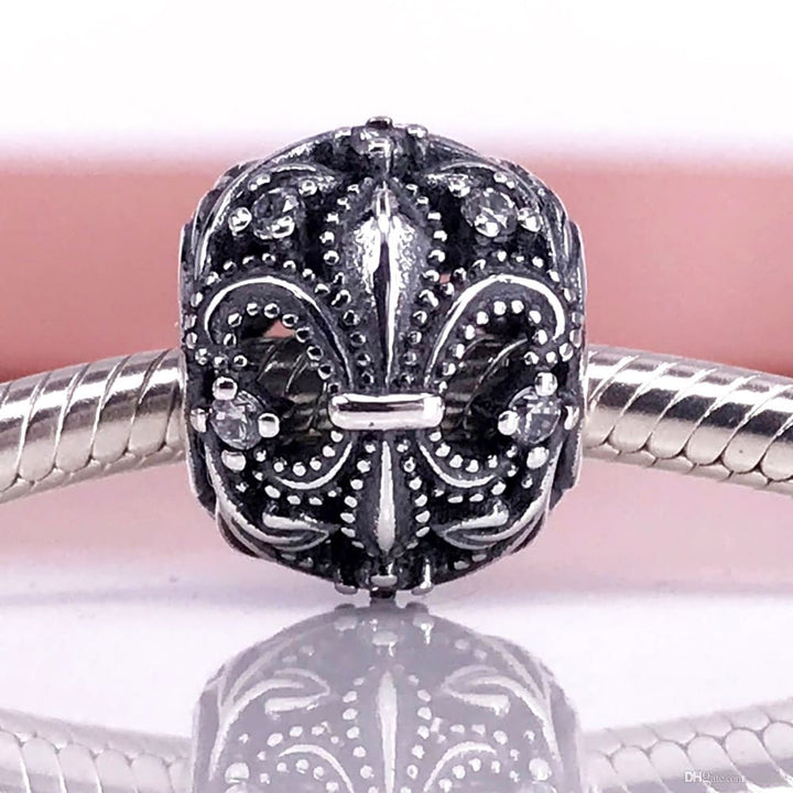 Pandora Fleur de Lis Openwork Charm 791378CZ - Sterling Silver - View 3