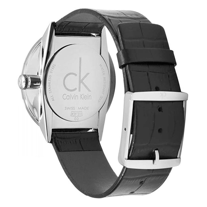 Calvin Klein Accent Black Leather Men's Watch K2Y211C3 - View 3