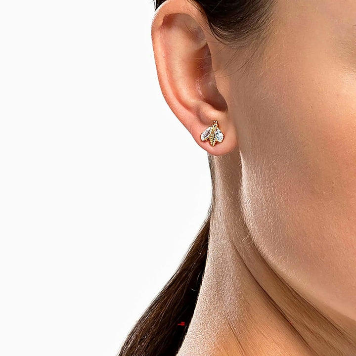 Swarovski Eternal Flower Bee Earrings - Gold-Tone Plated - View 3