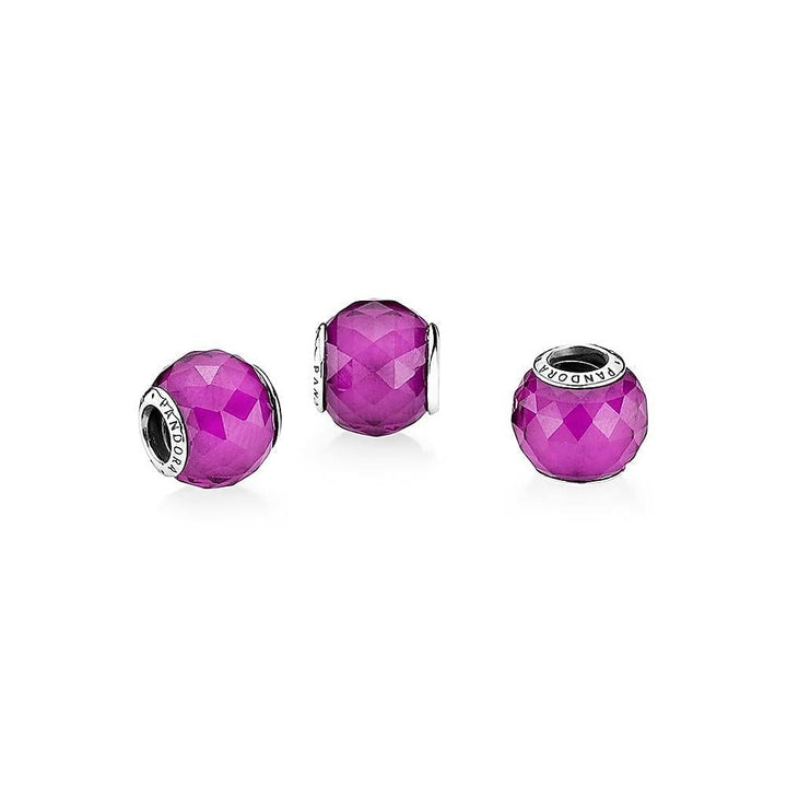 Pandora Abstract Charm 791722SRU - Silver & Synthetic Ruby - View 2