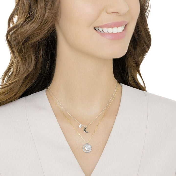 Swarovski Crystal Wishes Moon & Circle Pendant Set 5272242 - View 3