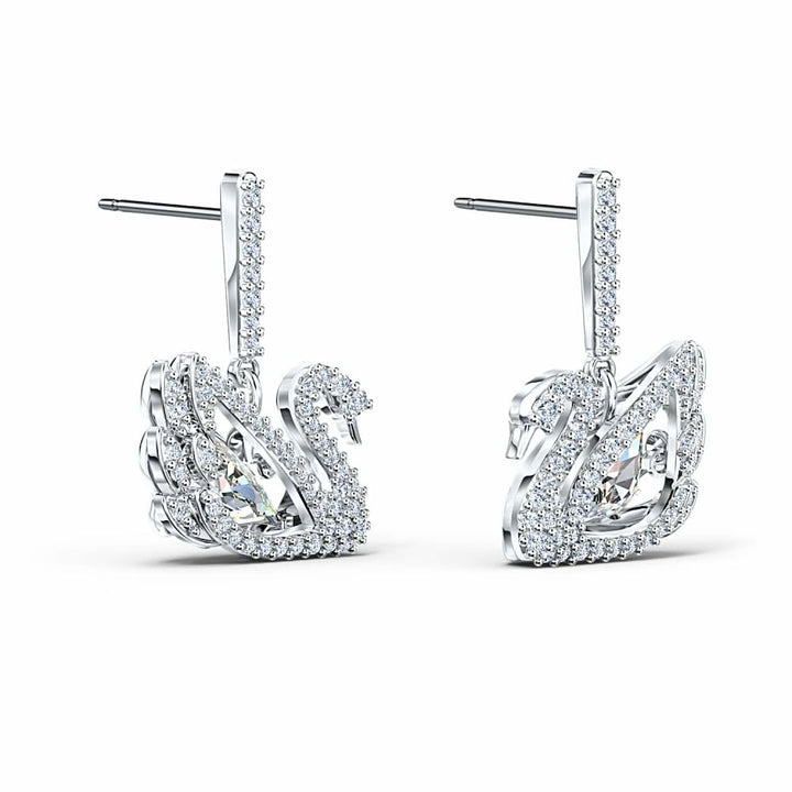 Swarovski Dancing Swan Earrings - White 5514420 - View 3