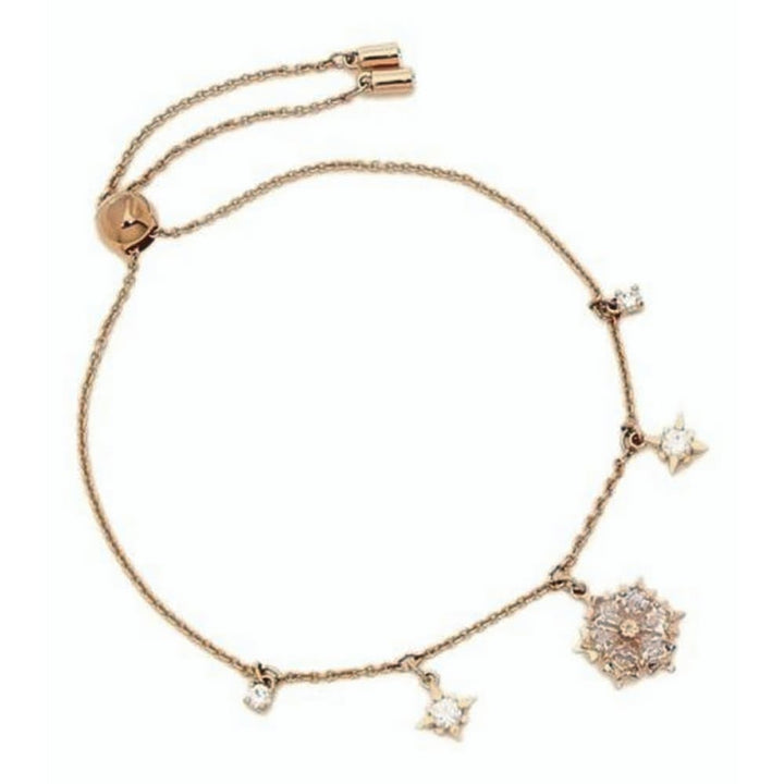 Swarovski Magic Snowflake Bracelet: Rose Gold & White, 5558186 - View 3