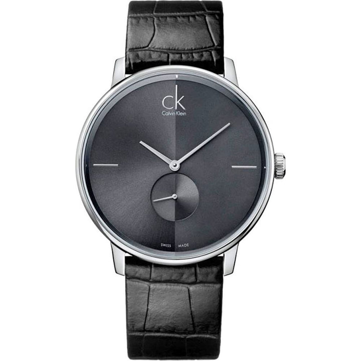 Calvin Klein Accent Black Leather Men's Watch K2Y211C3 - View 2