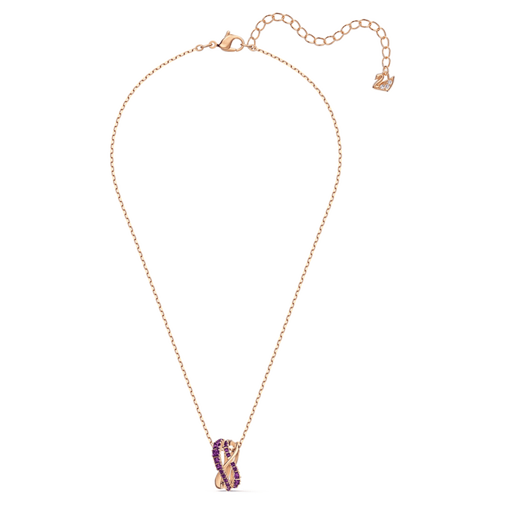 Swarovski Twist Pendant: Purple & Rose Gold Elegance, Style 5563907 - View 3
