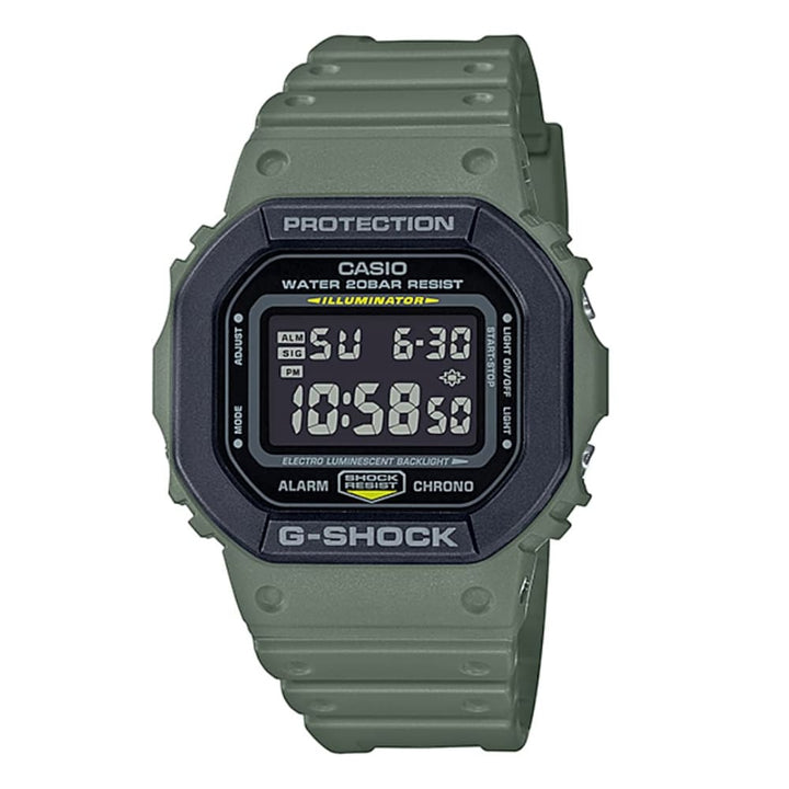 Casio 5600 Series DW-5610SU-3DR Rugged Green Digital Watch - View 1