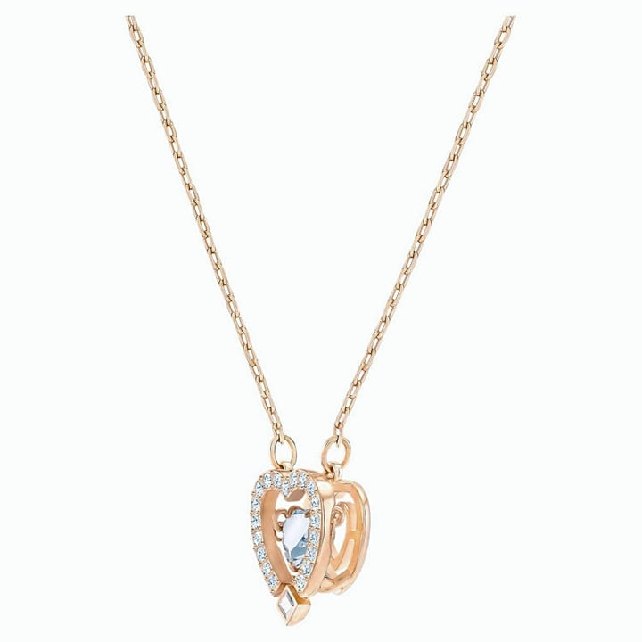 Swarovski Sparkling Dance Heart Necklace, Rose Gold, 5284188 - View 2