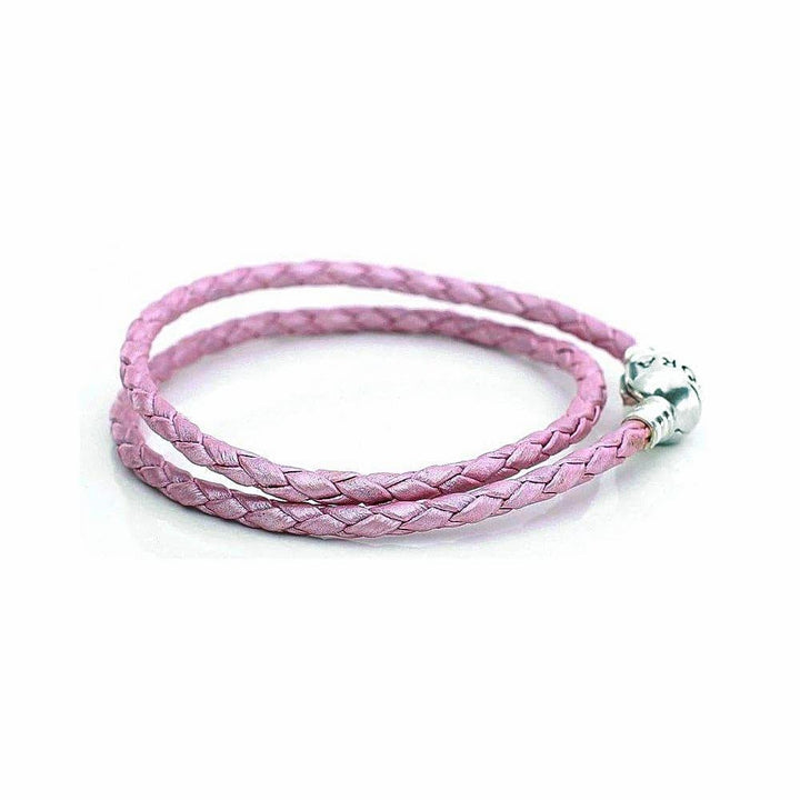 Pandora Moments Double Pink Leather Bracelet 590705CMP-D2 - View 2