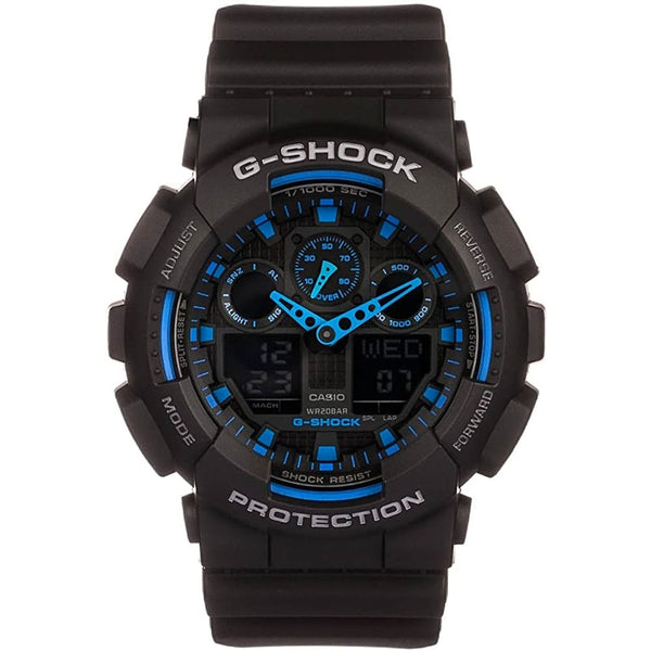 Casio G-Shock GA-100-1A2ER: The Oversized Anti-Slip Black Resin Watch - View 1