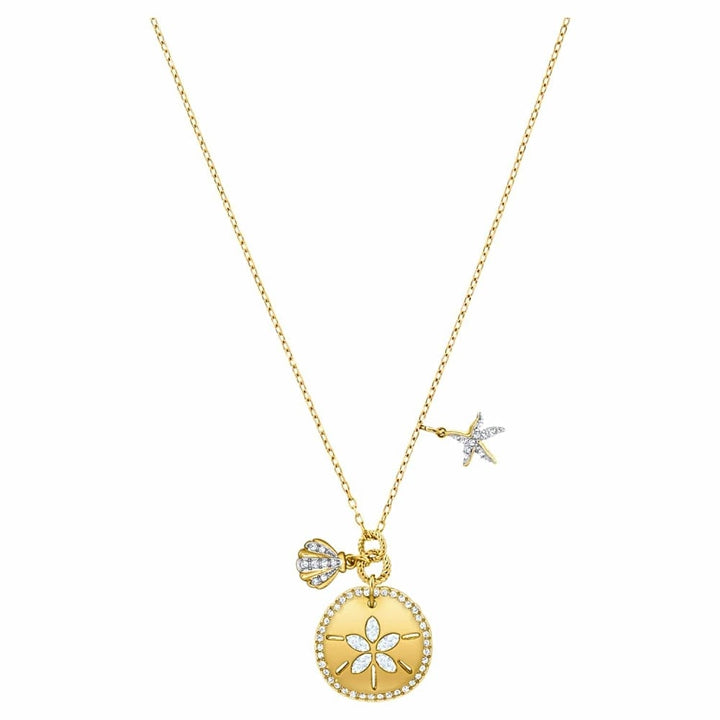 Swarovski Ocean Sand Coin Necklace - Gold Tone 5462580 - View 1