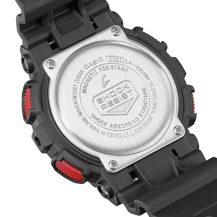 Casio G-Shock GA-100BNR-1AER Black & Red Analog-Digital Watch - View 4