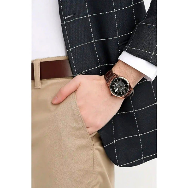 Casio Rose Gold MTP-1384L-1AVDF Men's Leather Watch - View 4