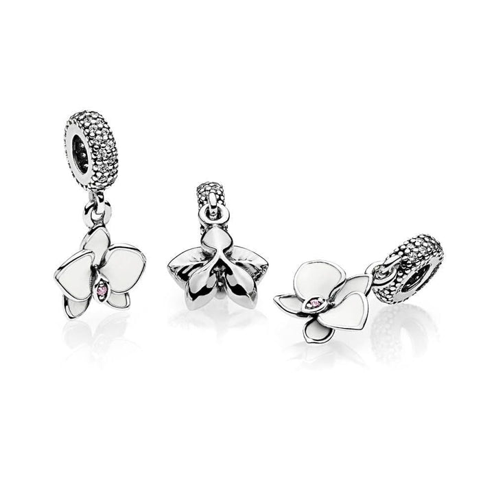 Pandora Orchid Charm 792074EN12 - A Floral Masterpiece - View 2