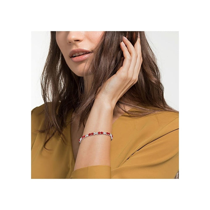 Swarovski Louison Red Bracelet - Rhodium Plated 5495264 - View 3